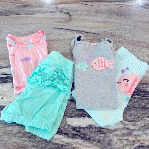 🐠Adorable and Fun 4 piece Summer Infant outfit Bundle! - Size 24 months! 🐟 - Picture 3 of 10